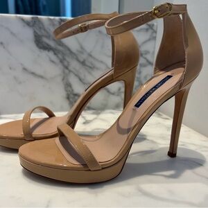 Elegant Tan High Heel Sandals